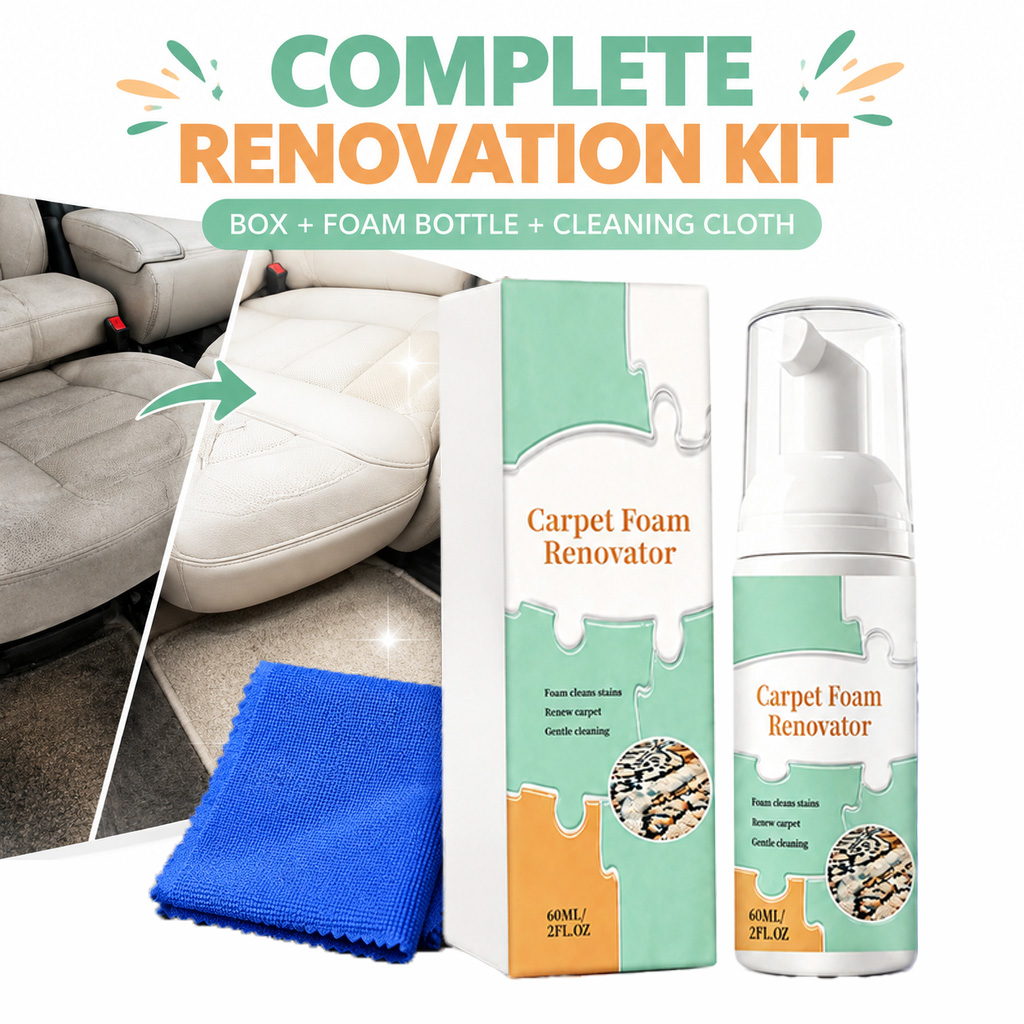 Seat Cleaner Fabric - Quitamanchas de espuma para alfombras, limpiador